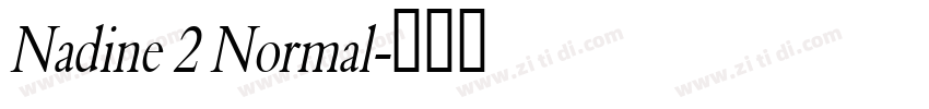 Nadine 2 Normal字体转换
